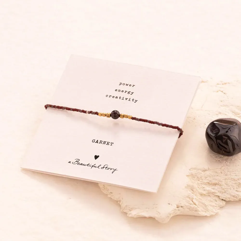 Gemstone Card - Iris - Granaat
