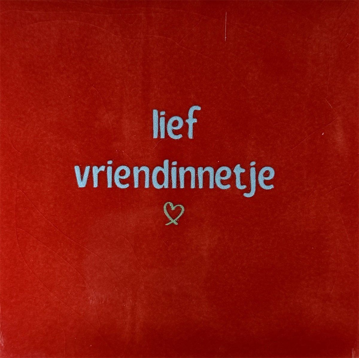 Tegeltje - Lief vriendinnetje - Rood/Blauw