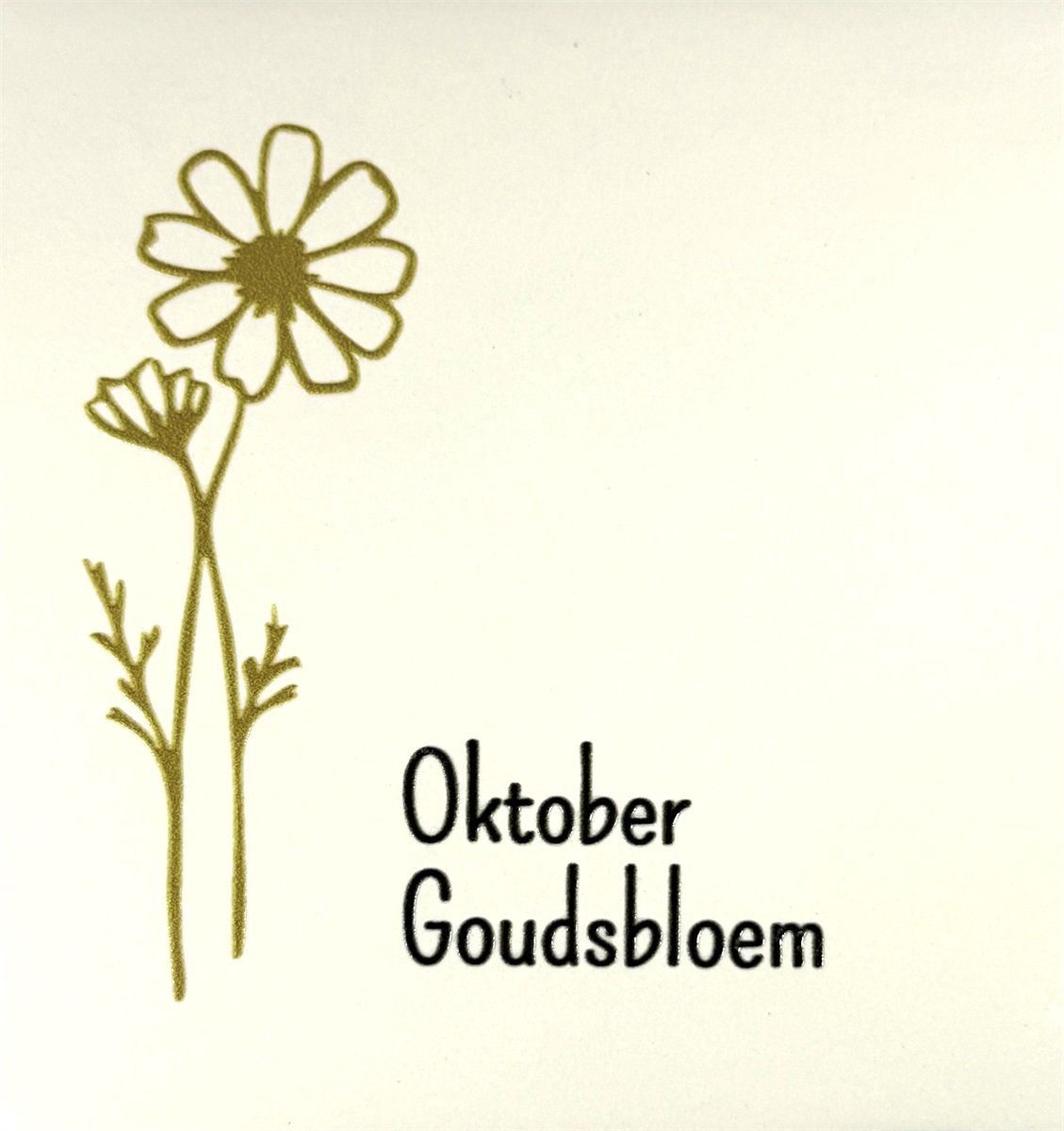 Tegeltje - Geboortetegel - Oktober