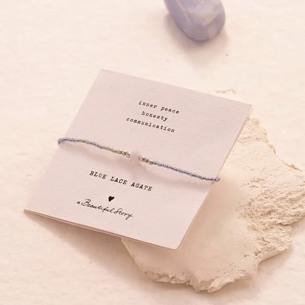 Gemstone Card - Iris - Blauwe Agaat