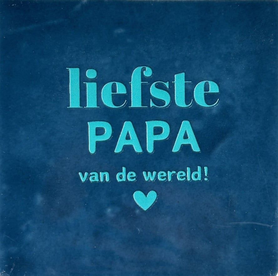 Tegeltje - Liefste papa - Blauw/turquoise