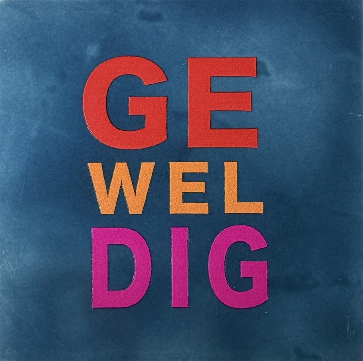 Tegeltje - Geweldig - Blauw