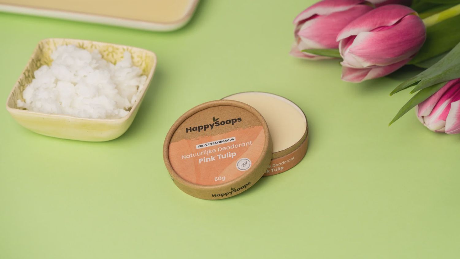 Happy Soaps - Natuurlijke Deodorant – Gevoelige Huid - Pink Tulip