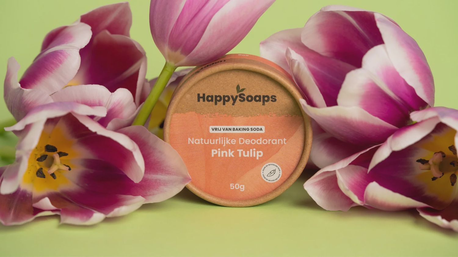 Happy Soaps - Natuurlijke Deodorant – Gevoelige Huid - Pink Tulip