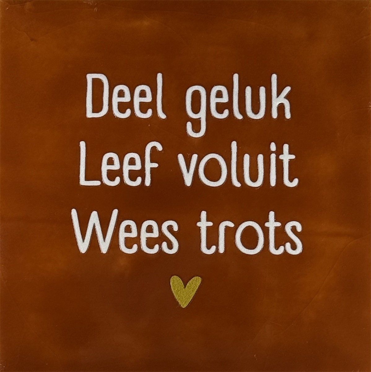 Tegeltje - Deel geluk... - Terra
