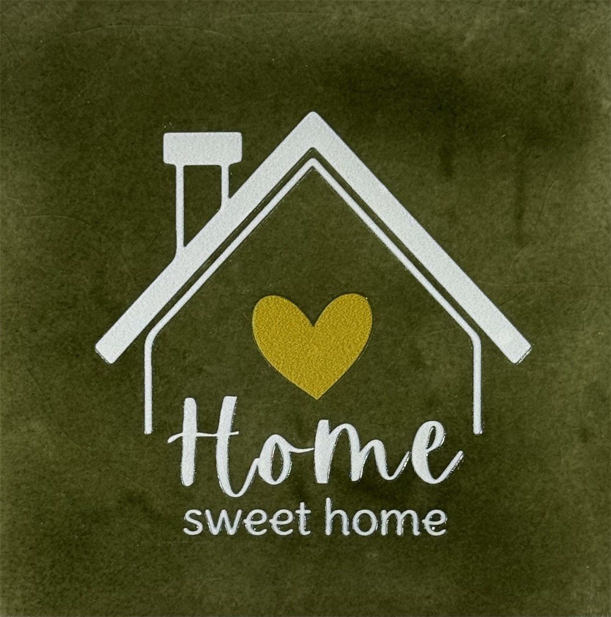 Tegeltje - Home sweet home - Olijf