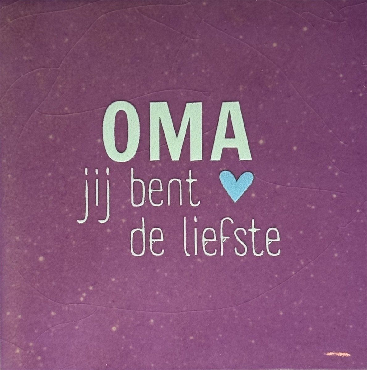 Tegeltje - Oma - Lila/lichtgroen
