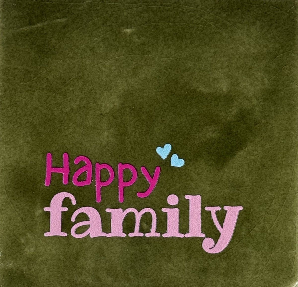 Tegeltje - Happy family - Olijf