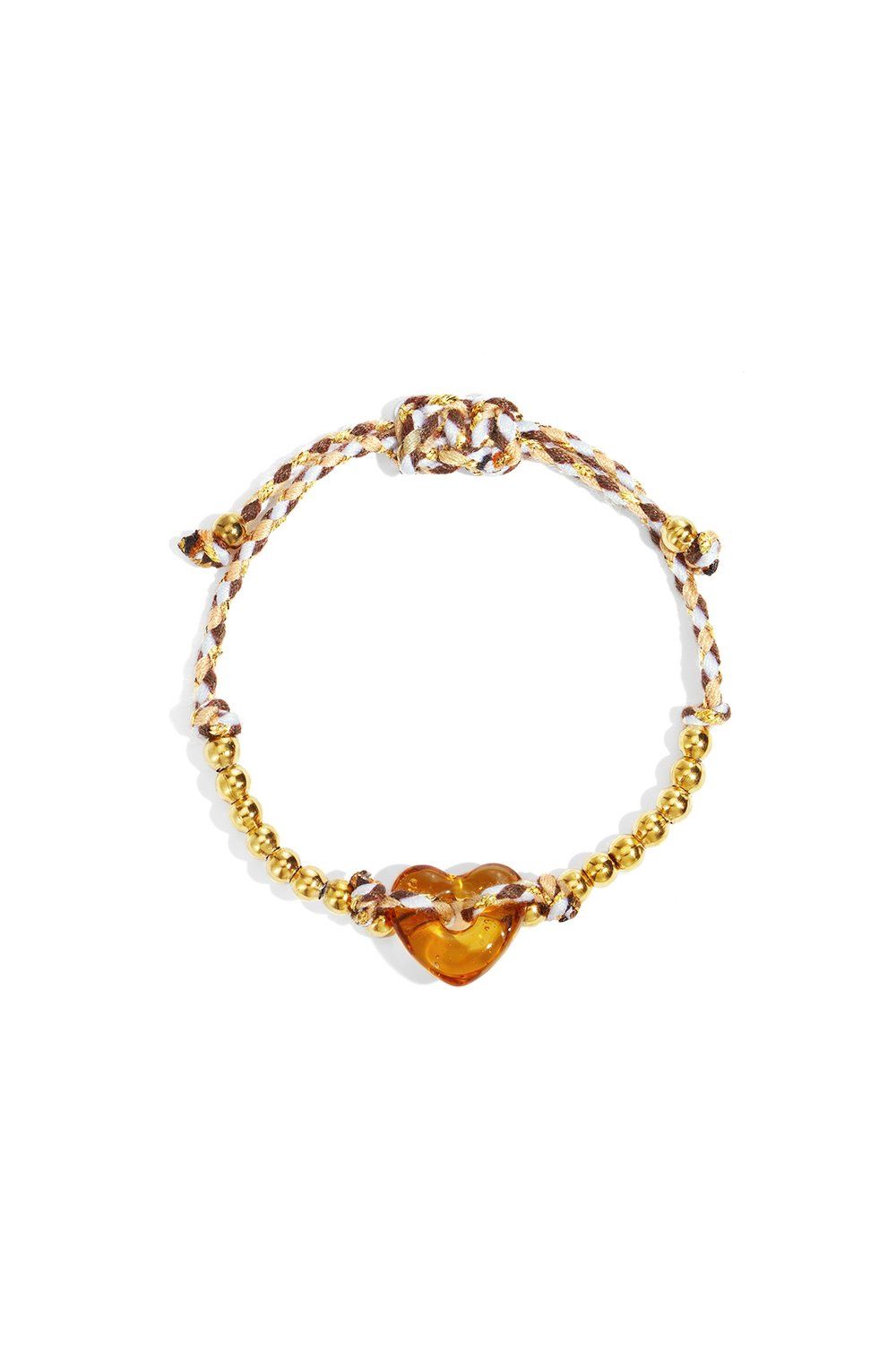 Armband - Hart - Licht Bruin