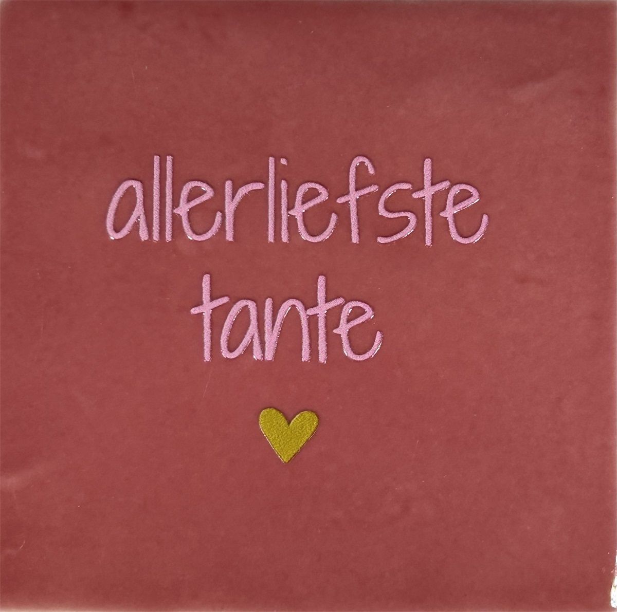 Tegeltje - Tante - Roze