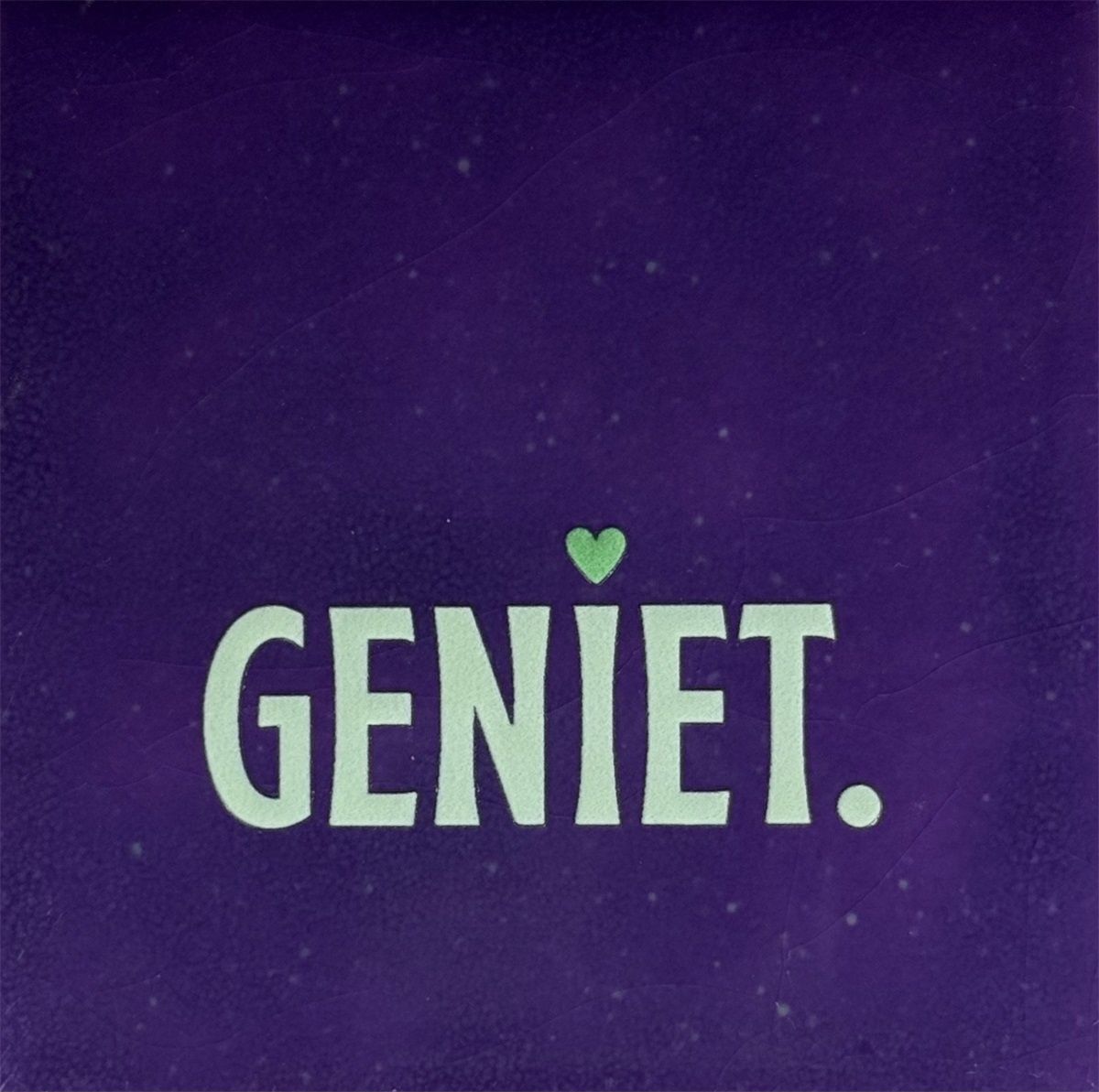 Tegeltje - Geniet - Paars
