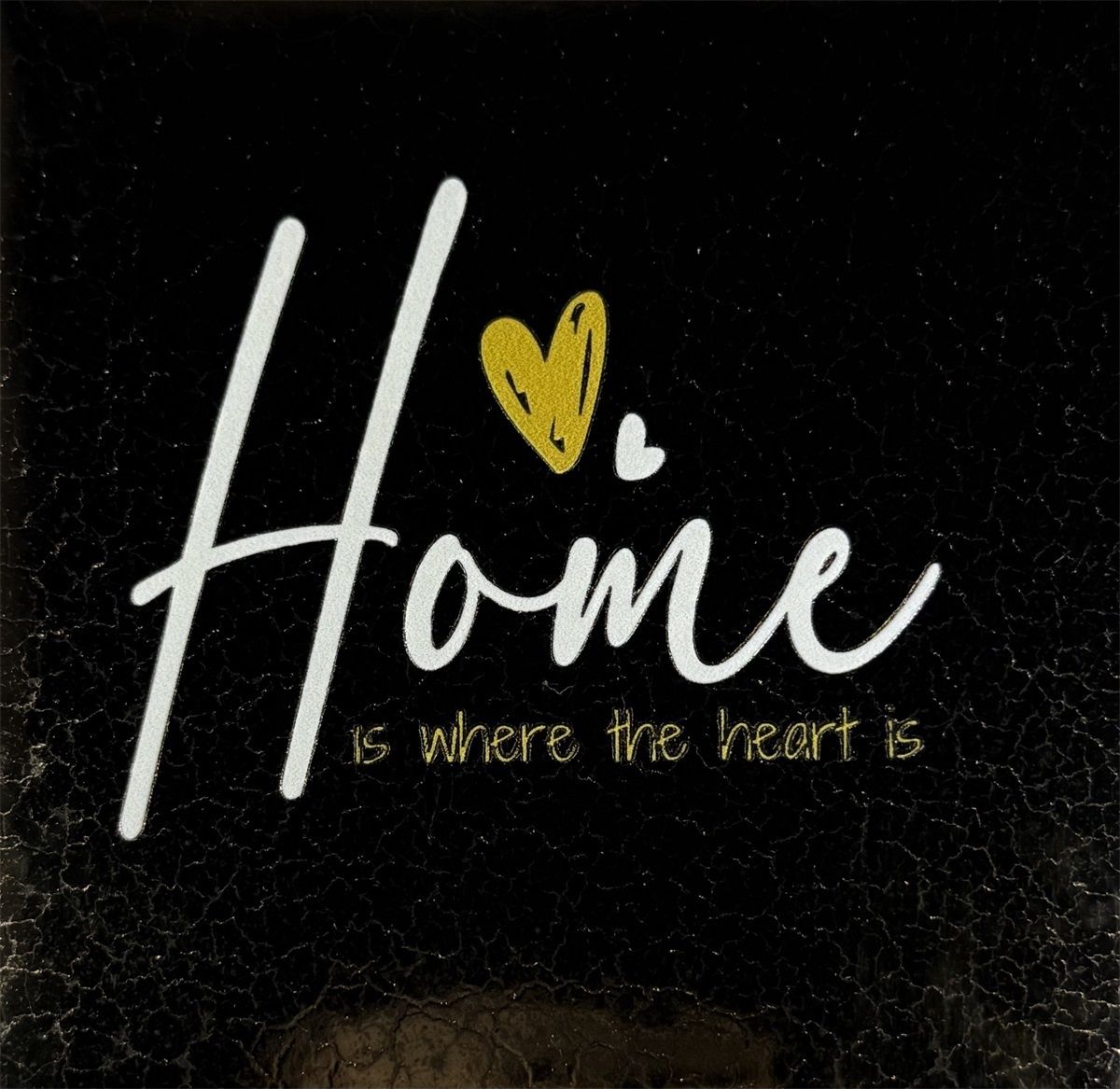 Tegeltje - Home is where the heart is - Olijf