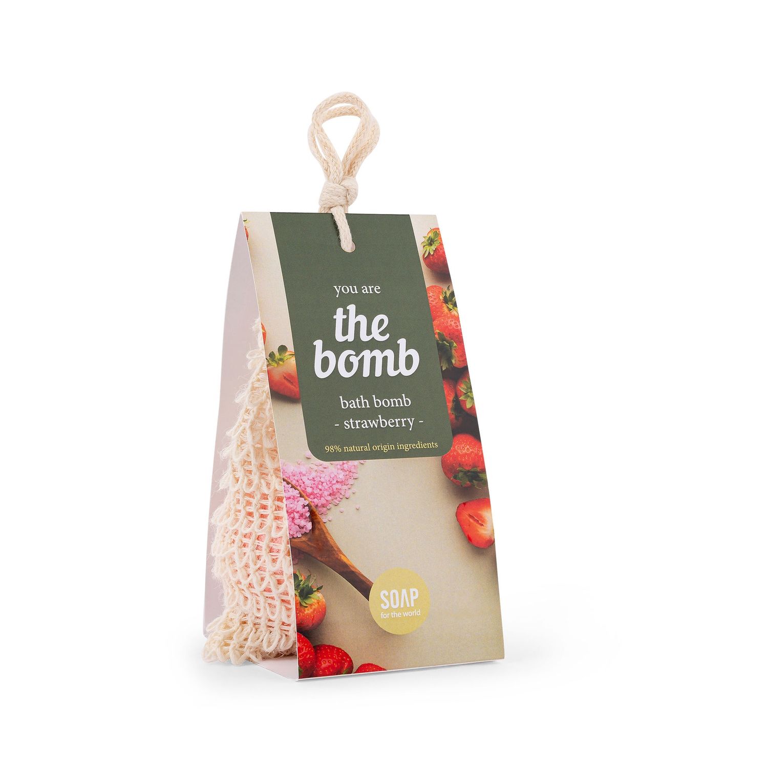 You're the bomb! Bruisbal met washand - Strawberry