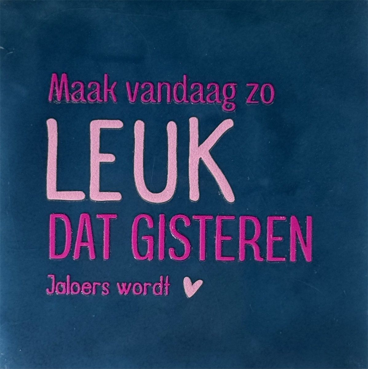 Tegeltje - Maak vandaag zo leuk - Blauw/Roze
