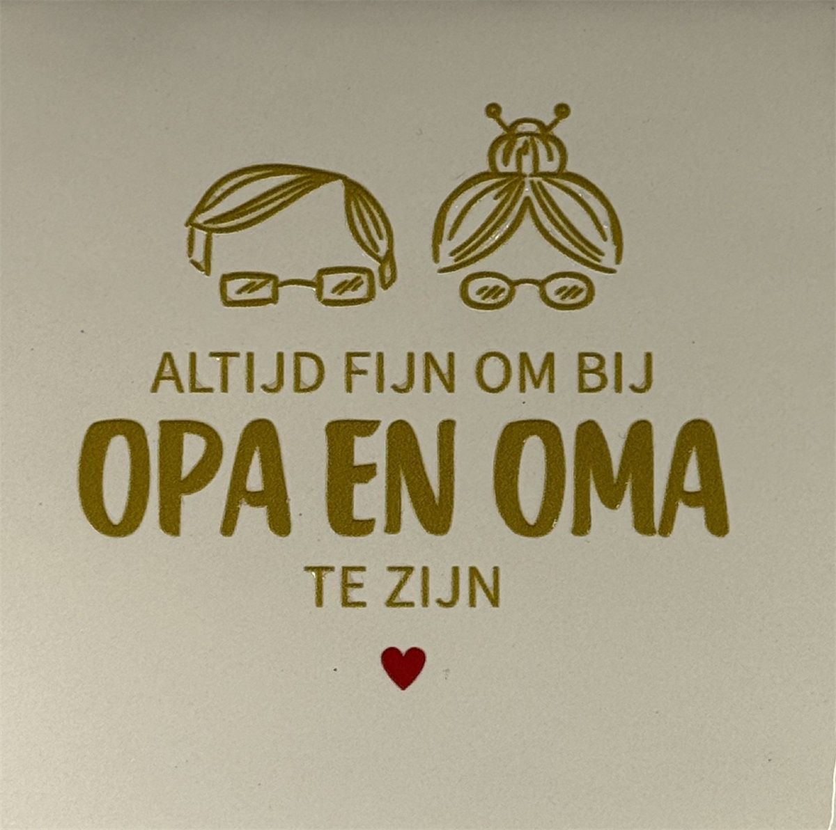 Tegeltje - Opa &amp; oma - Crème