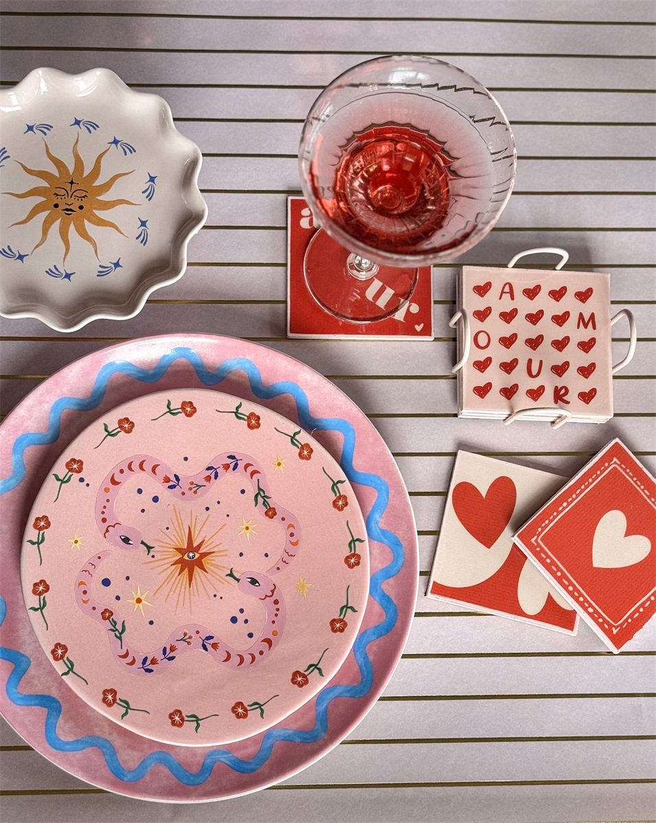 Decoratiebord - Floral - 20cm