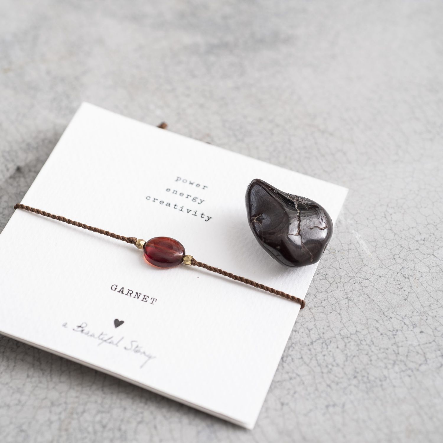 Gemstone Card - Garnet