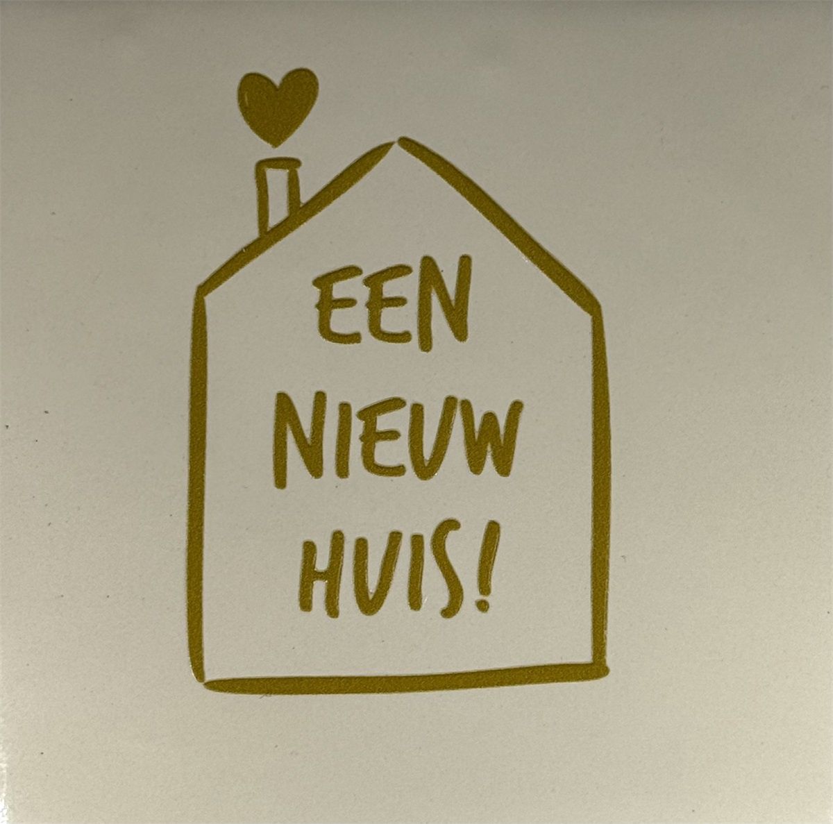 Tegeltje - Nieuw huis - Crème