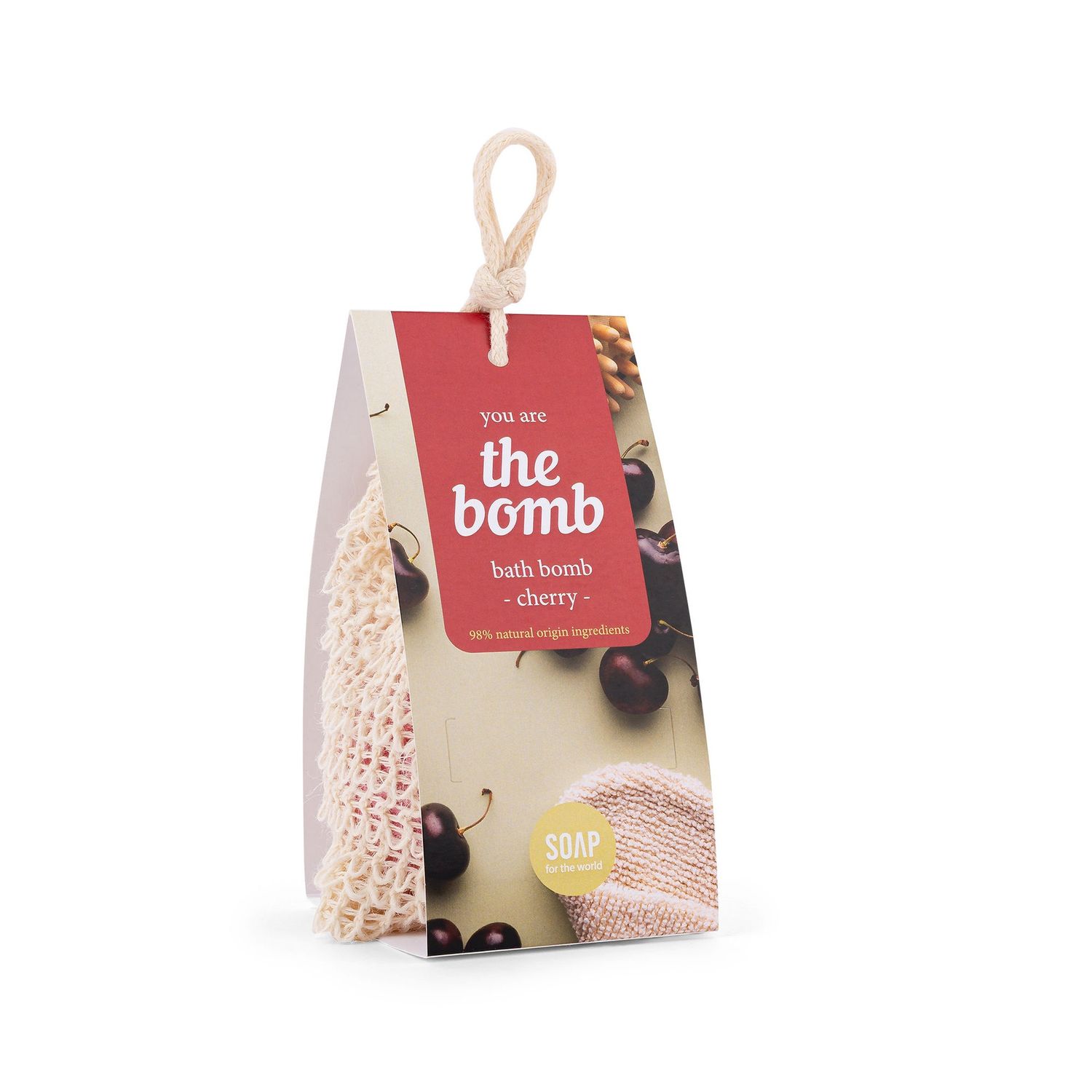 You're the bomb! - Bruisbal met washand - Cherry