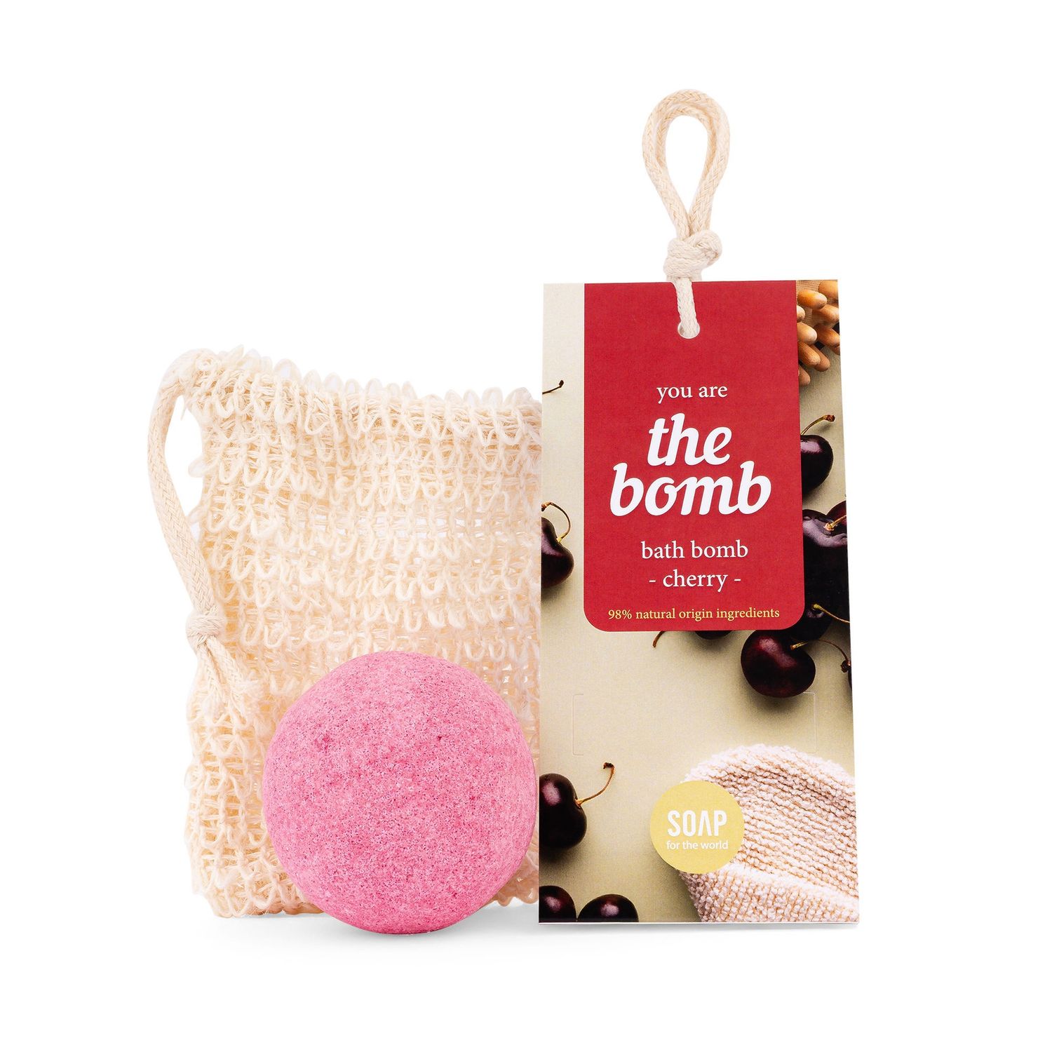 You're the bomb! - Bruisbal met washand - Cherry
