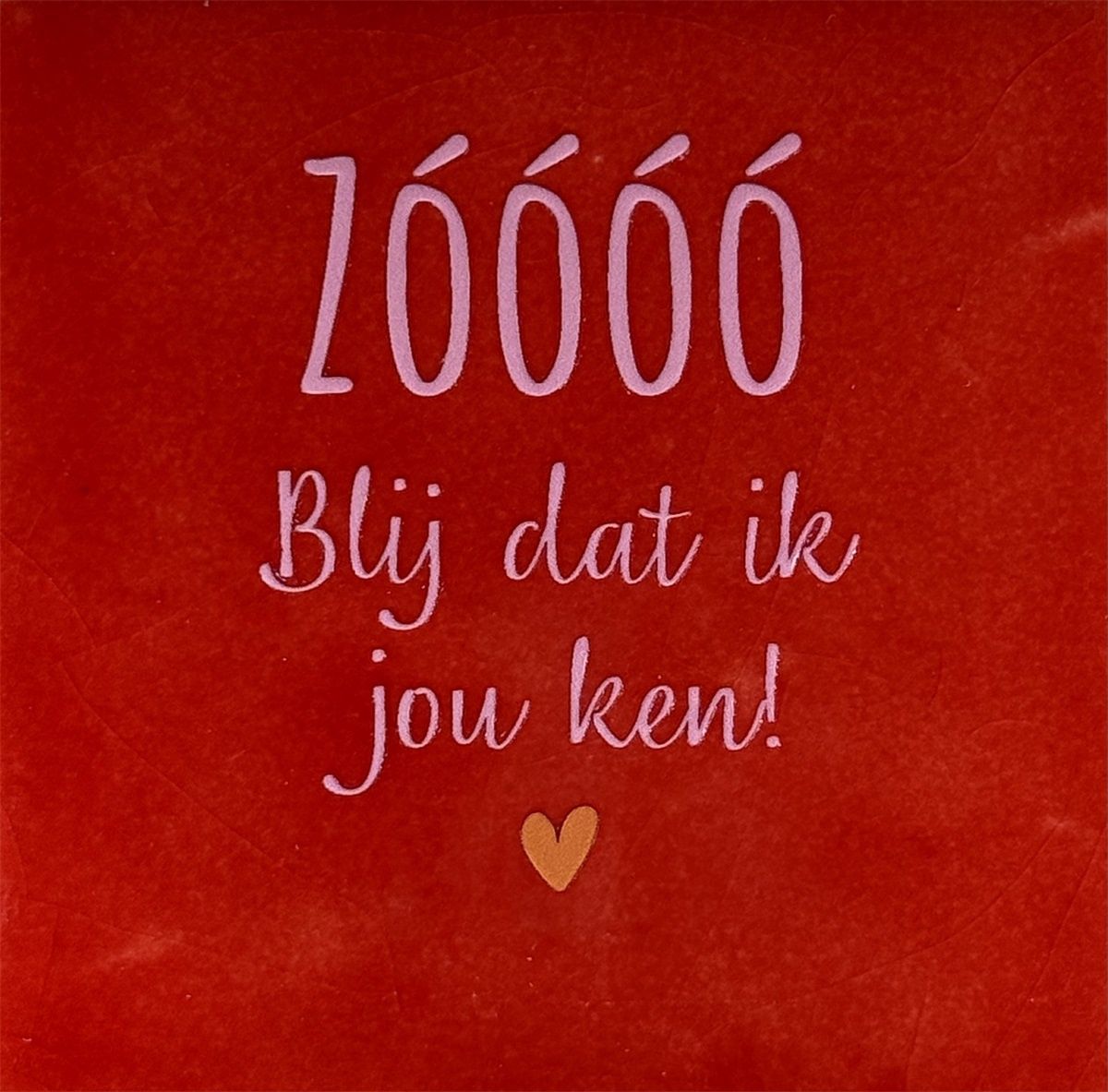 Tegeltje - Zoooo blij - Rood