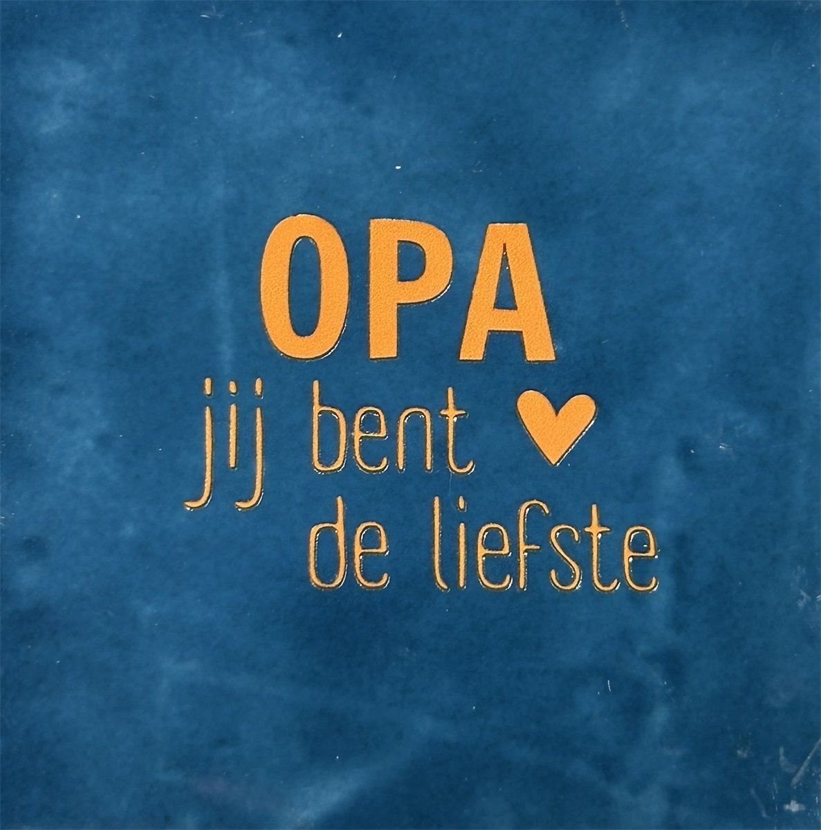 Tegeltje - Opa - Blauw/oranje