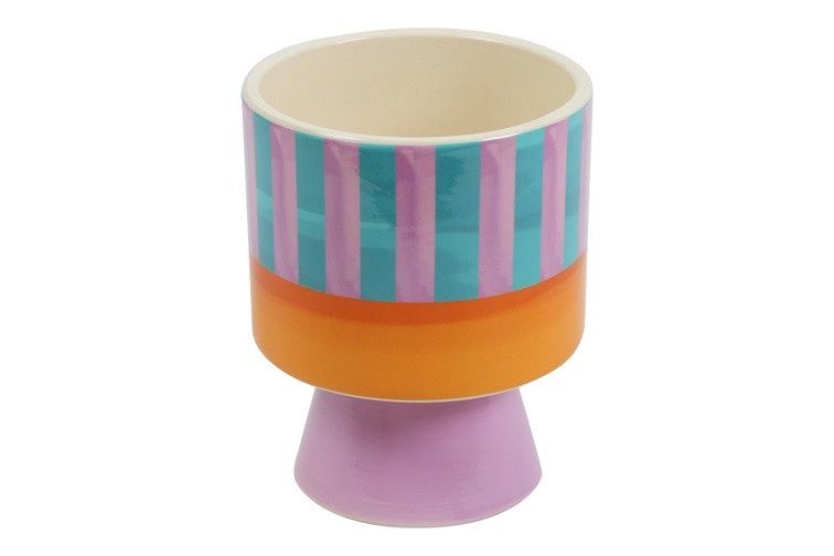 CF - Bloempot - Stripes - S - Veelkleurig