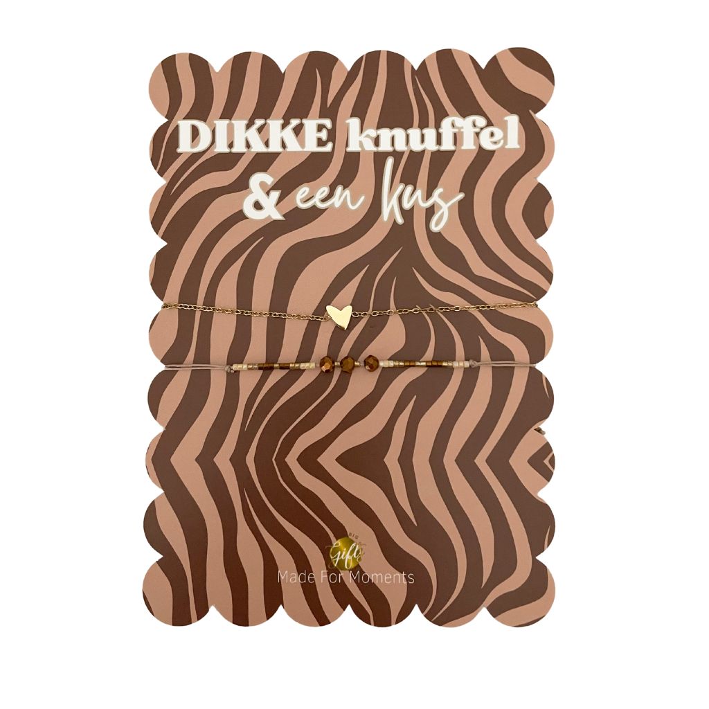 Armbandenset – Dikke knuffel &amp; een kus