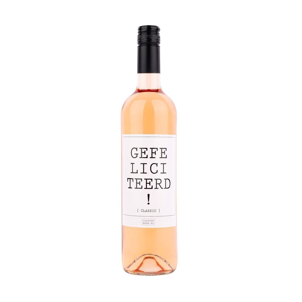 Flessenwerk - Rosé - Gefeliciteerd