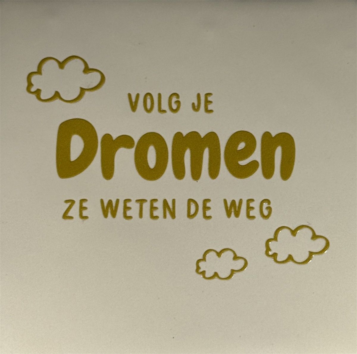 Tegeltje - Dromen - Crème