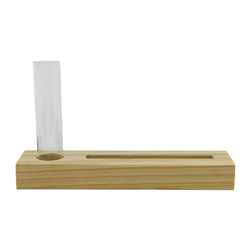 Houten geurzak houder met reageerbuisje
