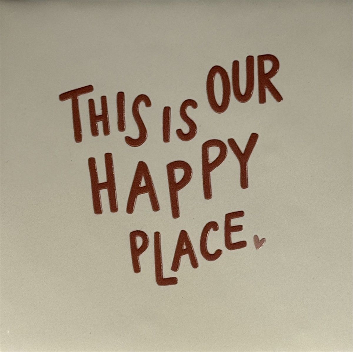Tegeltje - Happy place - Crème