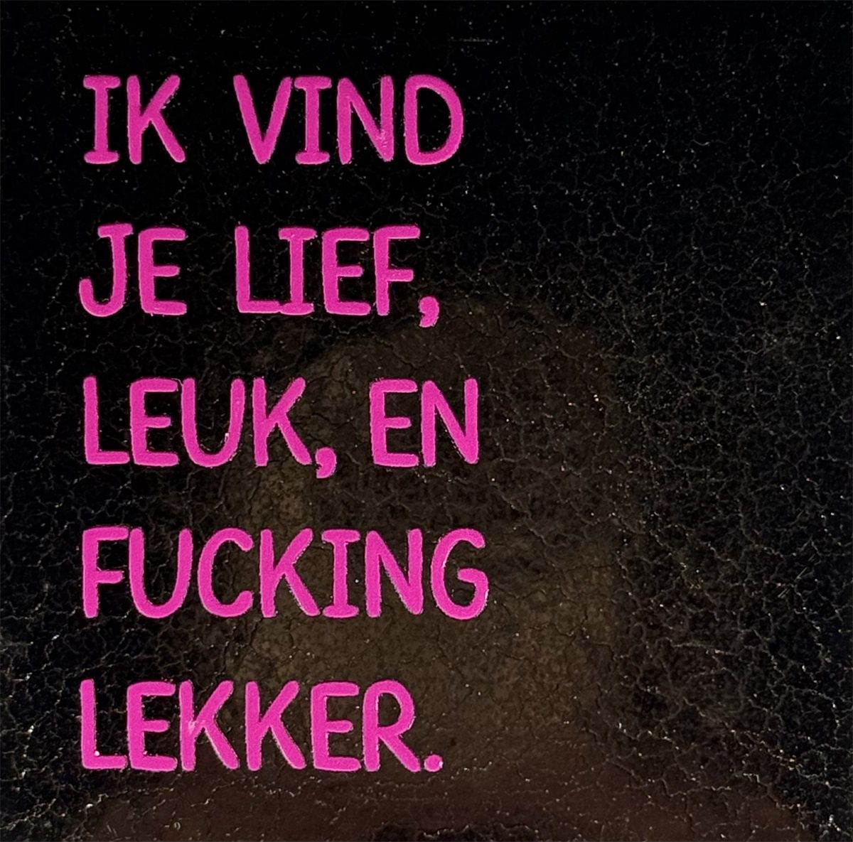 Tegeltje - Ik vind je lief leuk en fucking lekker