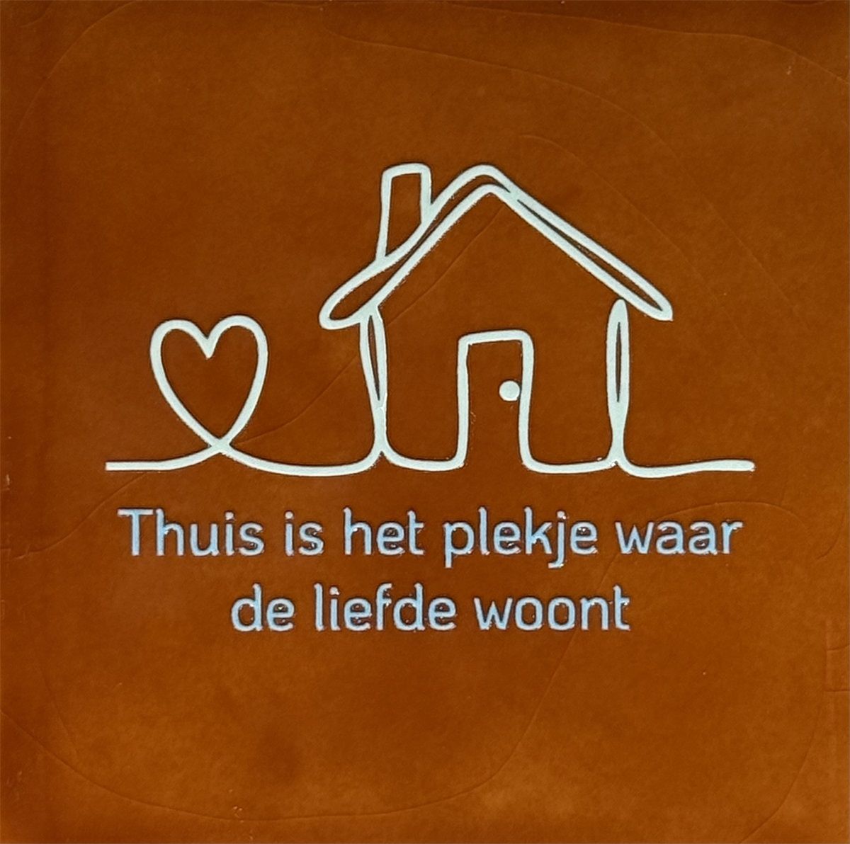 Tegeltje - Thuis is het plekje waar de liefde woont