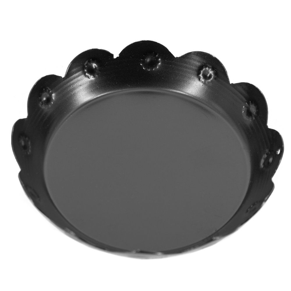Metalen schaaltje - Bloem - Zwart