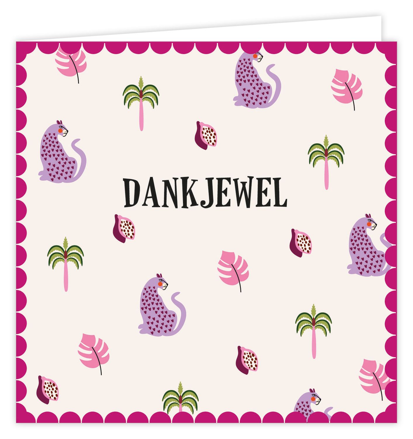 Wenskaart - Palm - Dankjewel