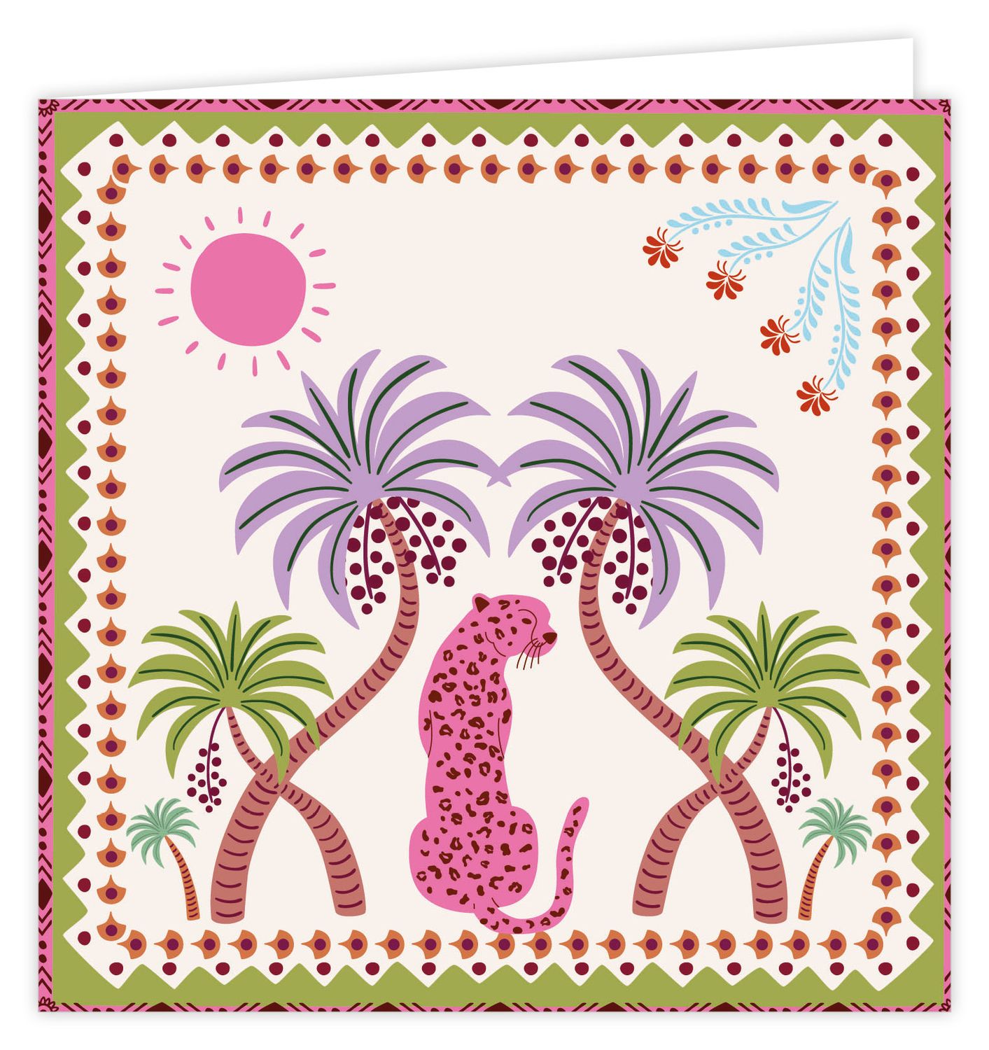 Wenskaart - Palm - Panter