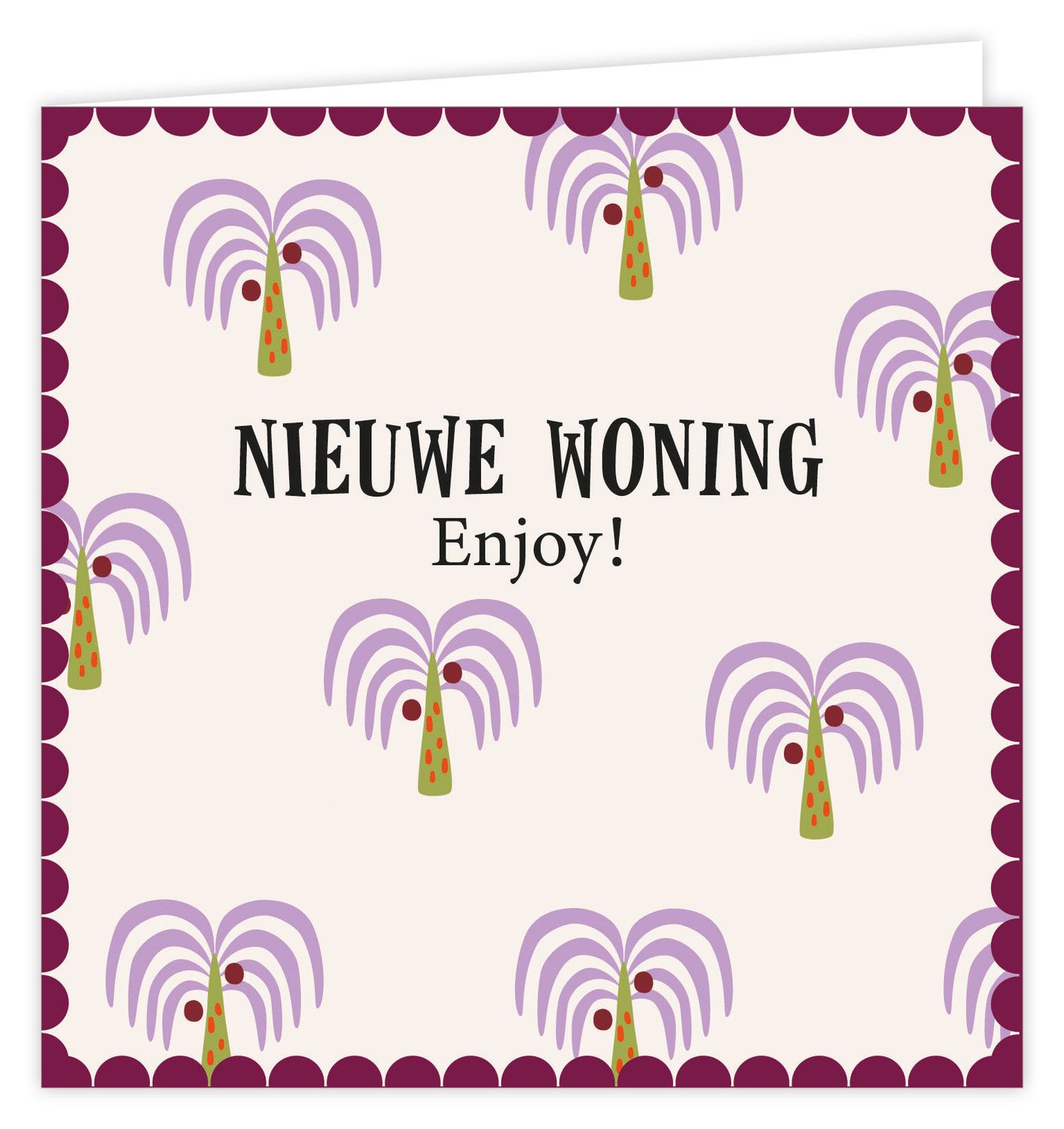 Wenskaart - Palm - Nieuwe woning