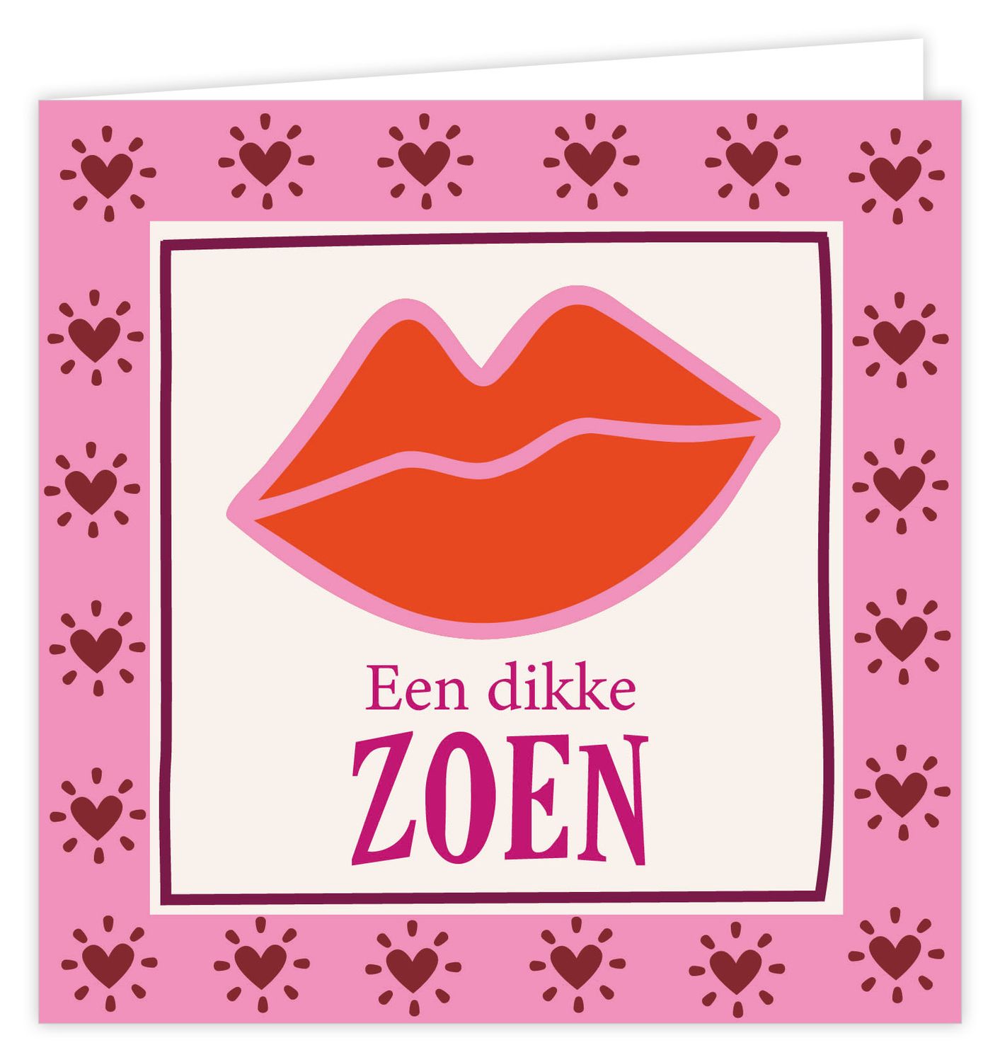 Wenskaart - Palm - Dikke zoen