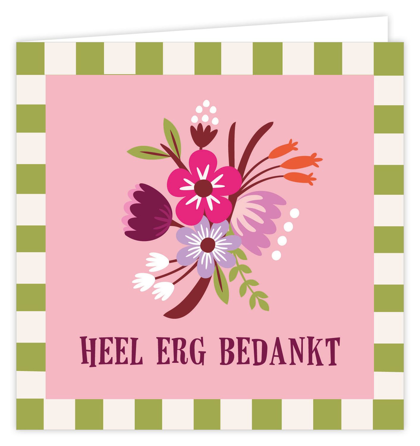 Wenskaart - Palm - Heel erg bedankt