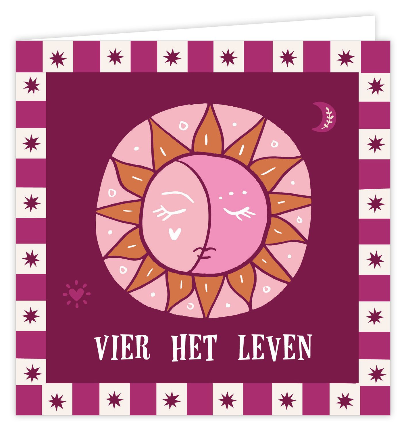 Wenskaart - Palm - Vier het leven