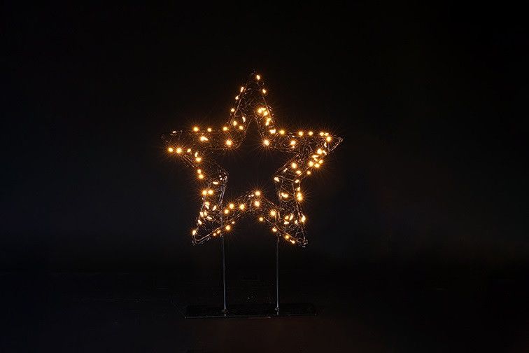 LED ster op voet - Hein - Zwart