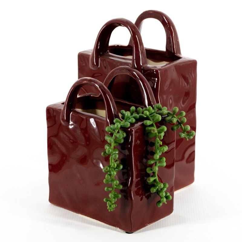 Aardewerk vaas - Shopper - Burgundy