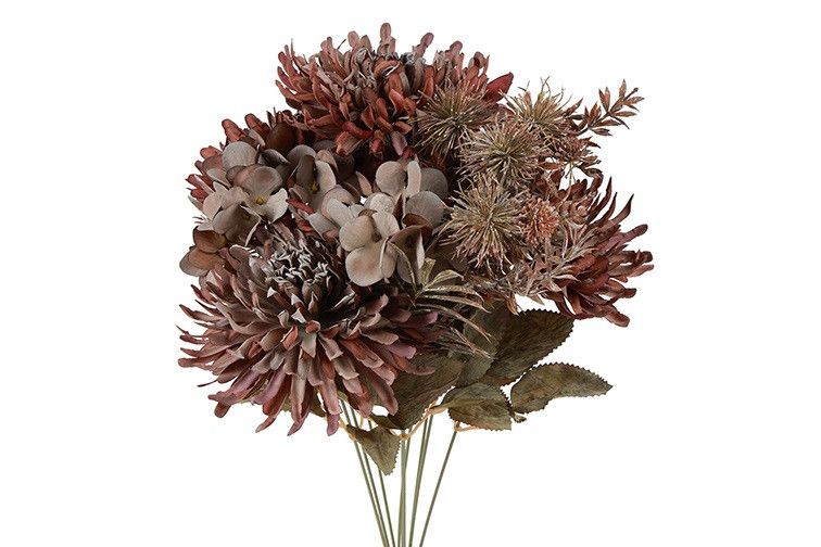 CF - Kunstbloem - Chrysanthemum - Viola - d.grijs