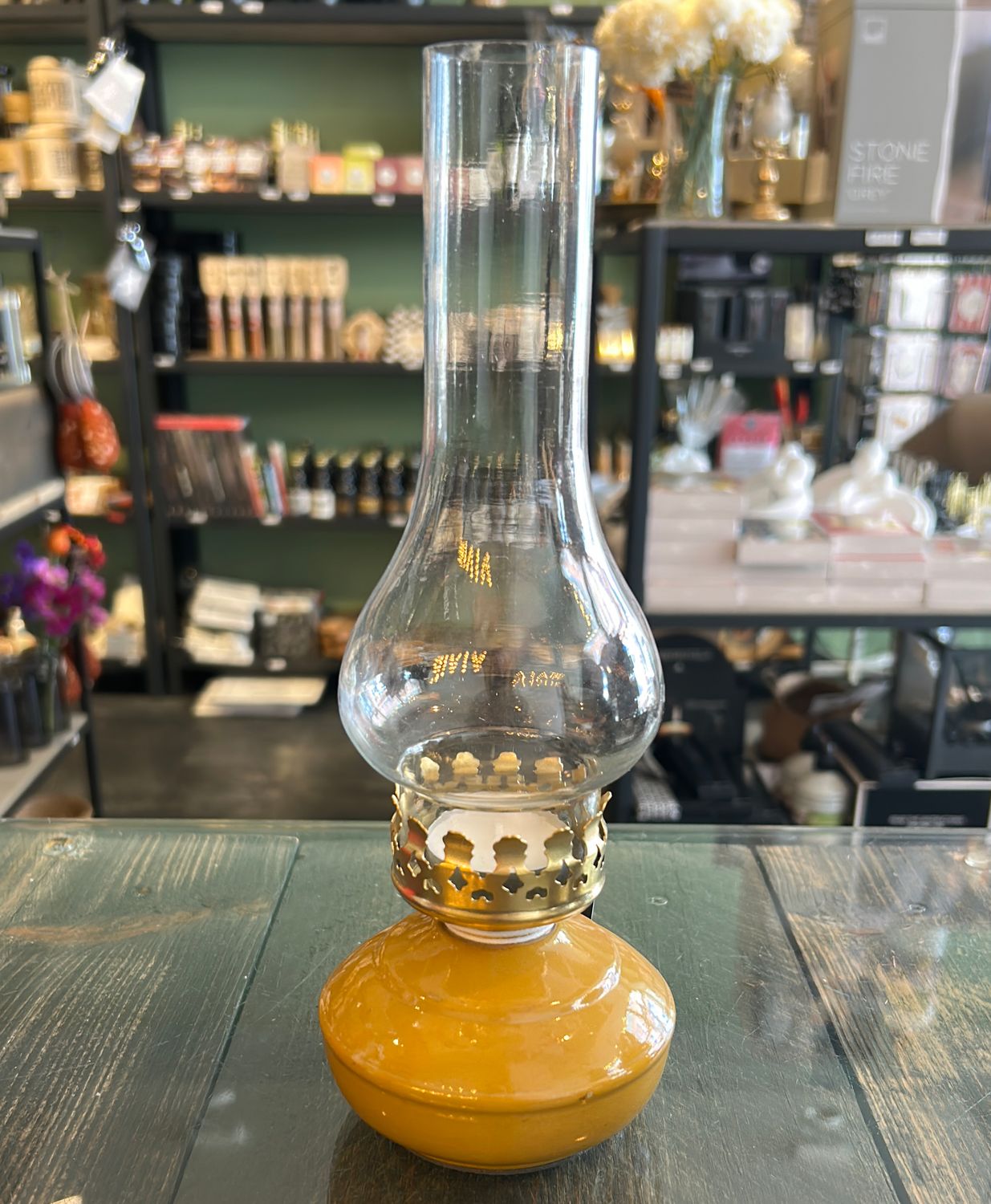 Theelicht olielamp - Geel