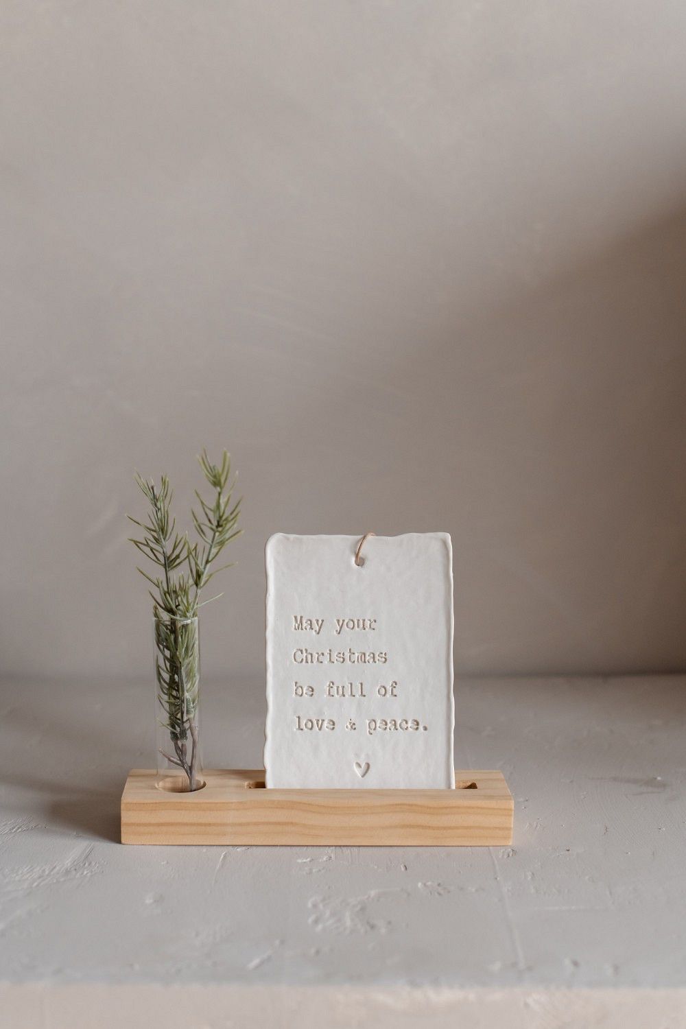 Ornament - Xmas, Kersthanger: Full of love &amp; peace