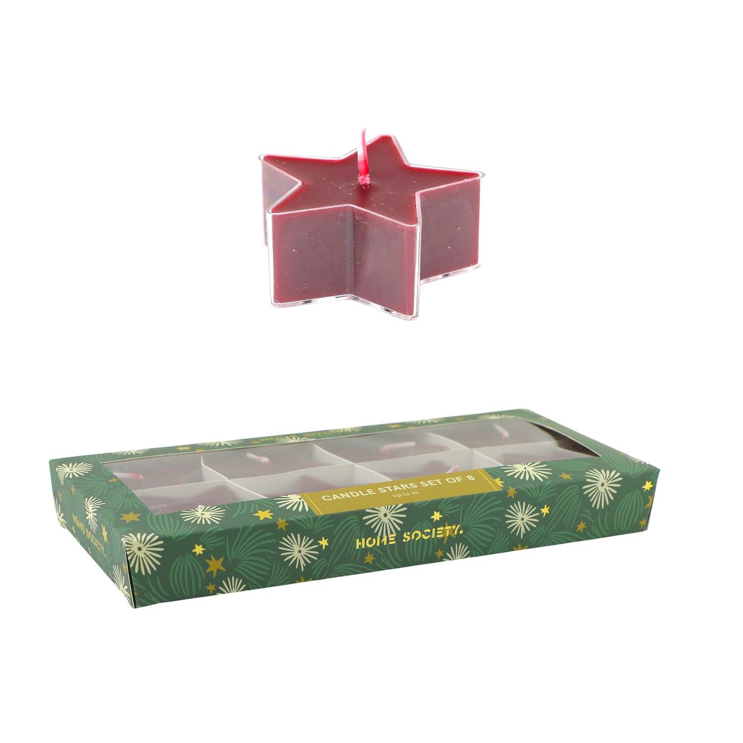 Waxinelichtjes - Stars - Set 8