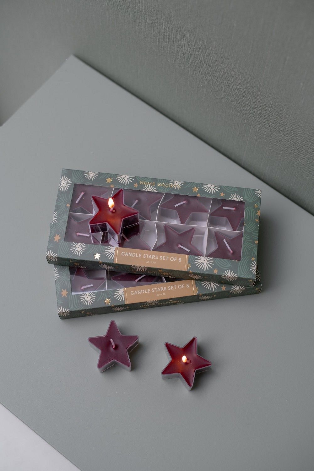 Waxinelichtjes - Stars - Set 8