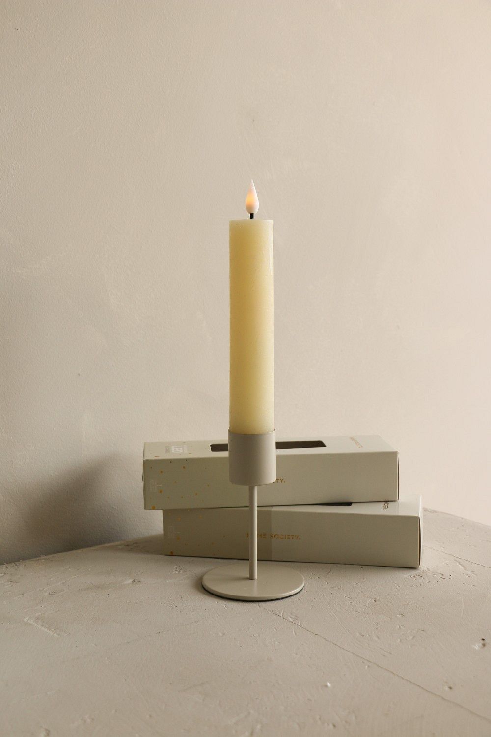 LED - Dinerkaarsen XL - Set 2 - Recharge, Led kaarsen: Gebroken wit