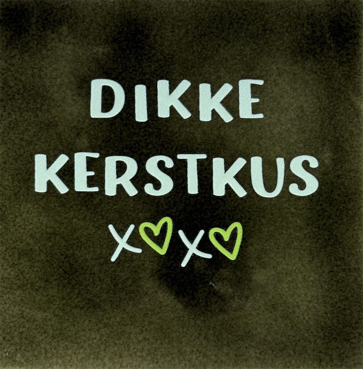 Tegeltje - Dikke kerstkus - Olijf